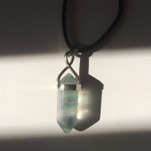 Green crystal necklace